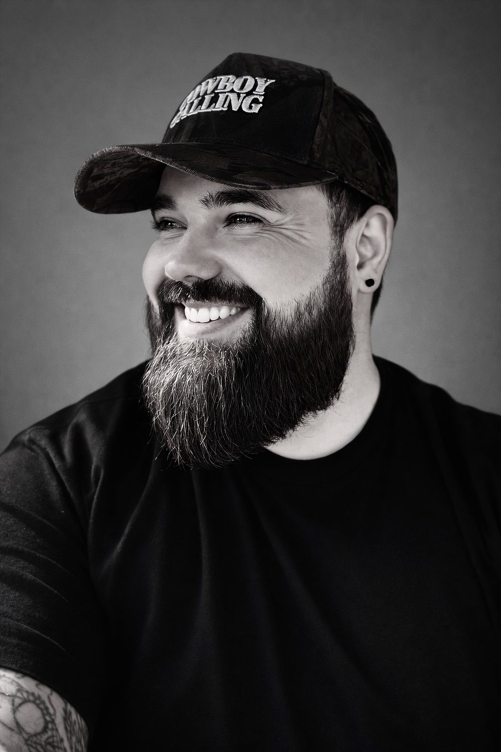 Kerryl portrait, black and white
